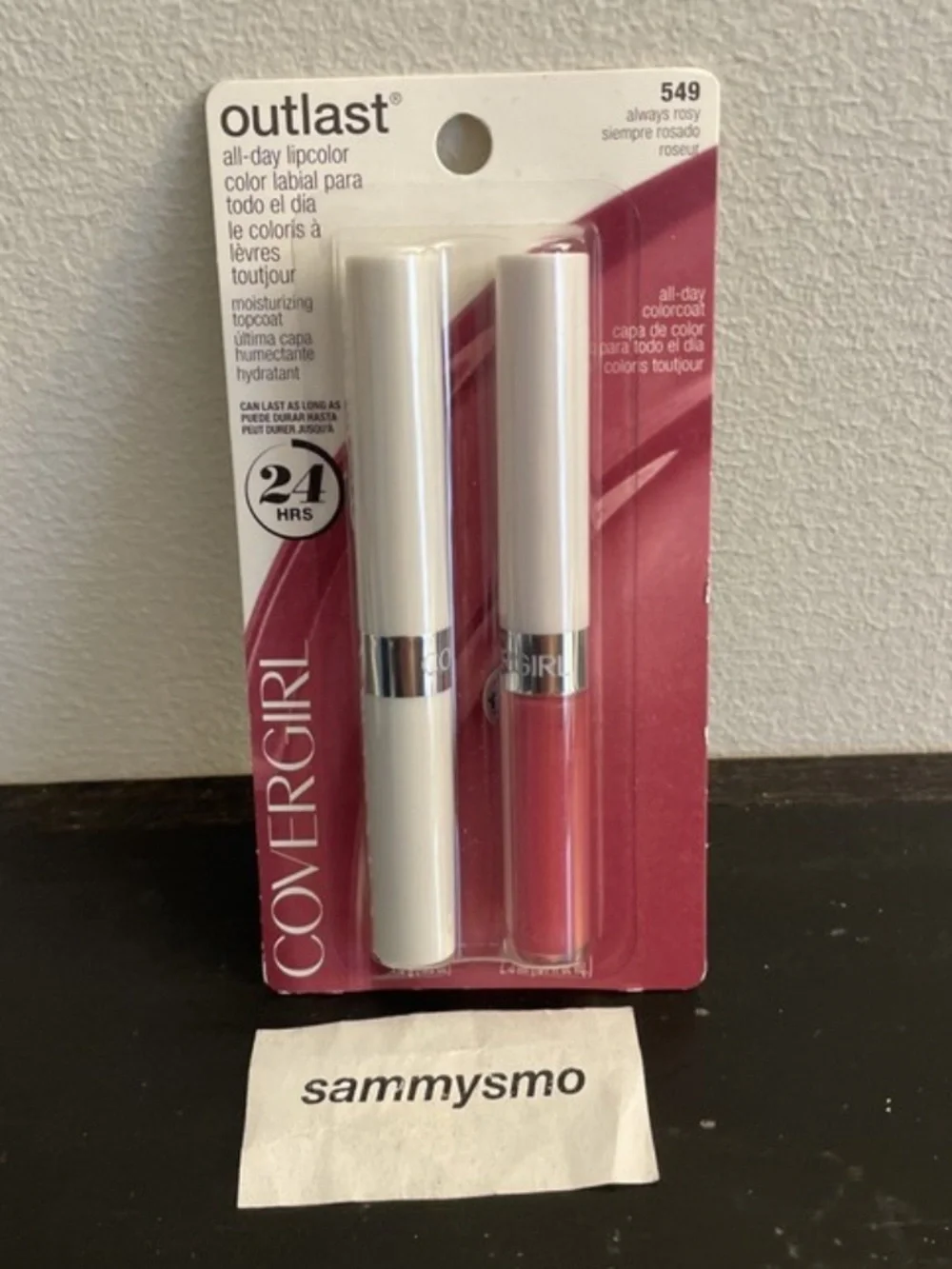 CoverGirl Outlast ALL DAY 24 Hour Lip Color & Gloss 549 Always Rosy